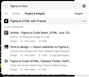 figma to html plugin